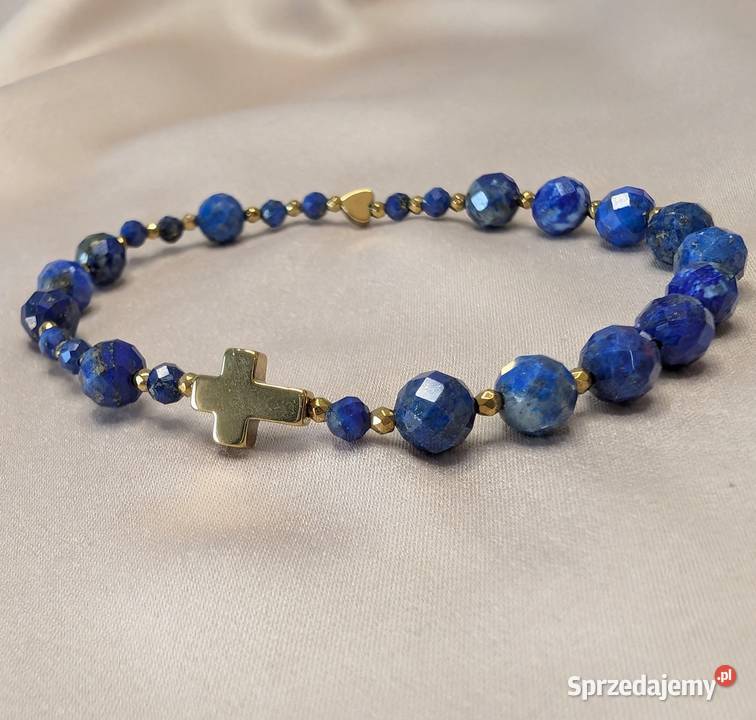 Bransoletka różaniec kamienie lapis lazuli Bielsko-Biała
