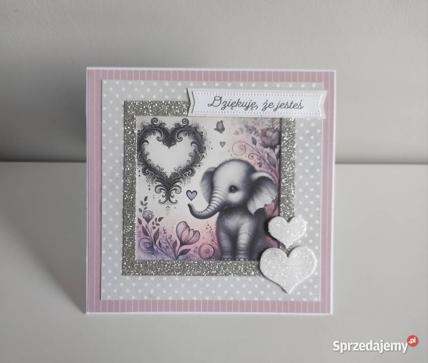Kartka ręcznie robiona na urodziny Walentynki Łódź