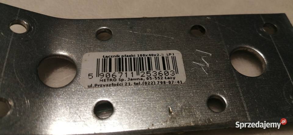 Łącznik płaski 100x40x25mm wygięty Akcesoria Czeladź