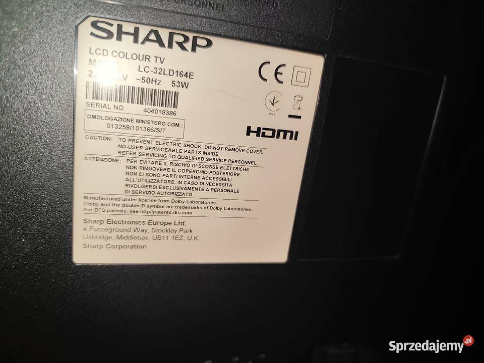 Tv Sharp 32 Niegowa sprzedam