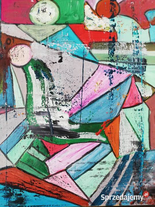 Obraz ręcznie malowany 4050 współczesny Szczecin