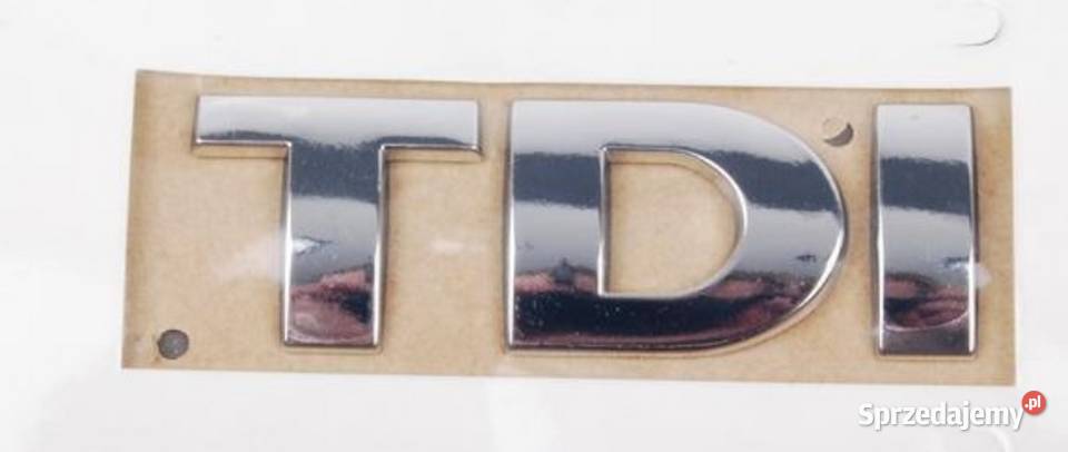 NOWY znaczek TDI emblemat klejany srebrny połysk Zgorzelec