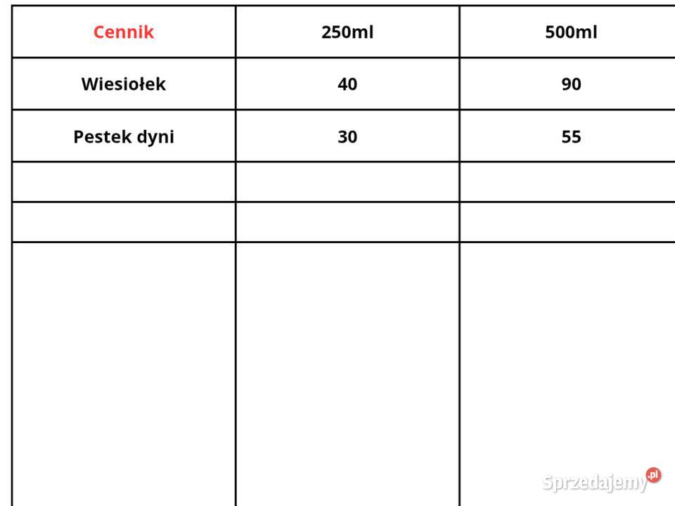 Oleje zimnotłoczone Kobiernice
