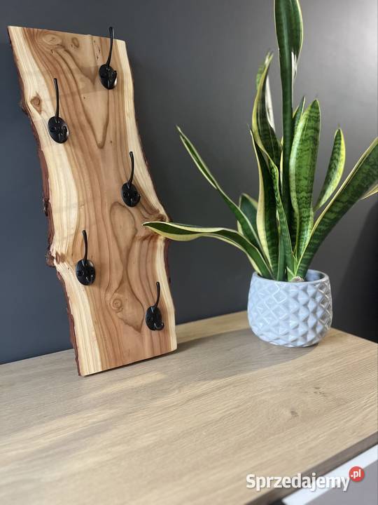 Wieszak z drewna przezroczysty Solcza