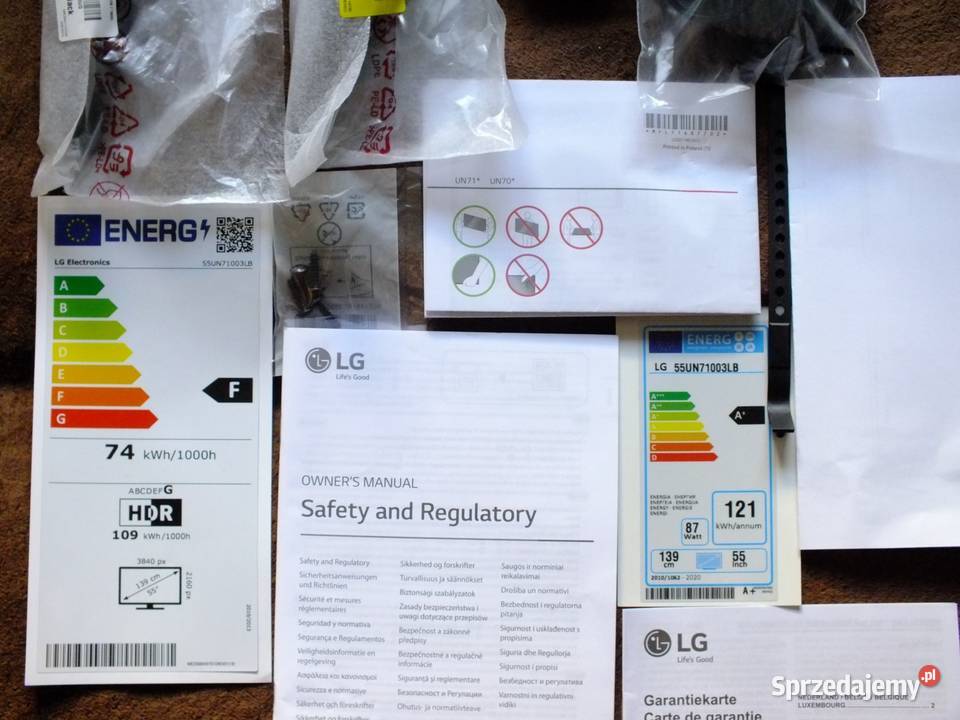 Telewizor LED LG 55UN71003LB 55 4K UHD czarny Gdańsk