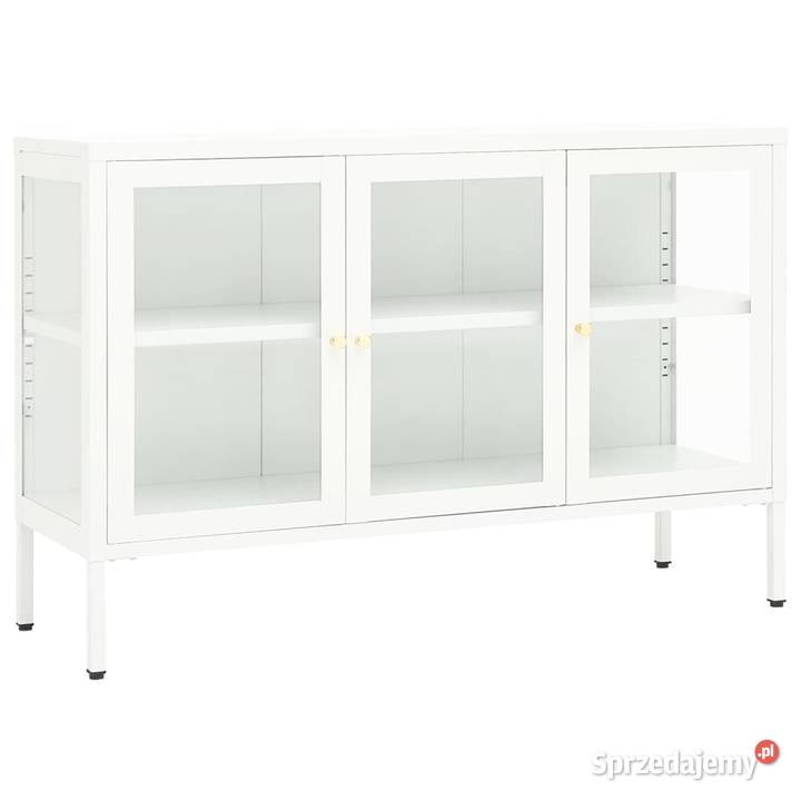 vidaXL Szafka boczna biała 105x35x70 stal i Warszawa