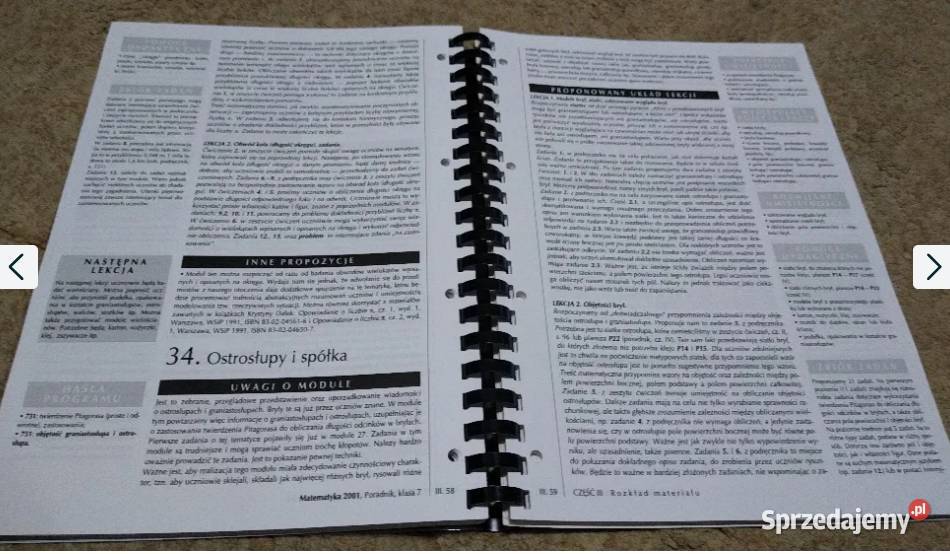 Matematyka 2001 poradnik nauczyciela klasa 7 pomorskie Gdańsk