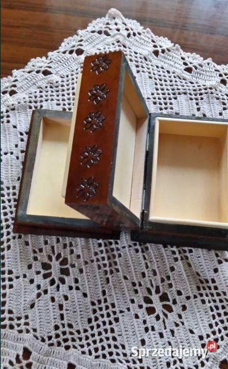 Szkatułka drewniana podwójnie otwierana Nakło nad Notecią