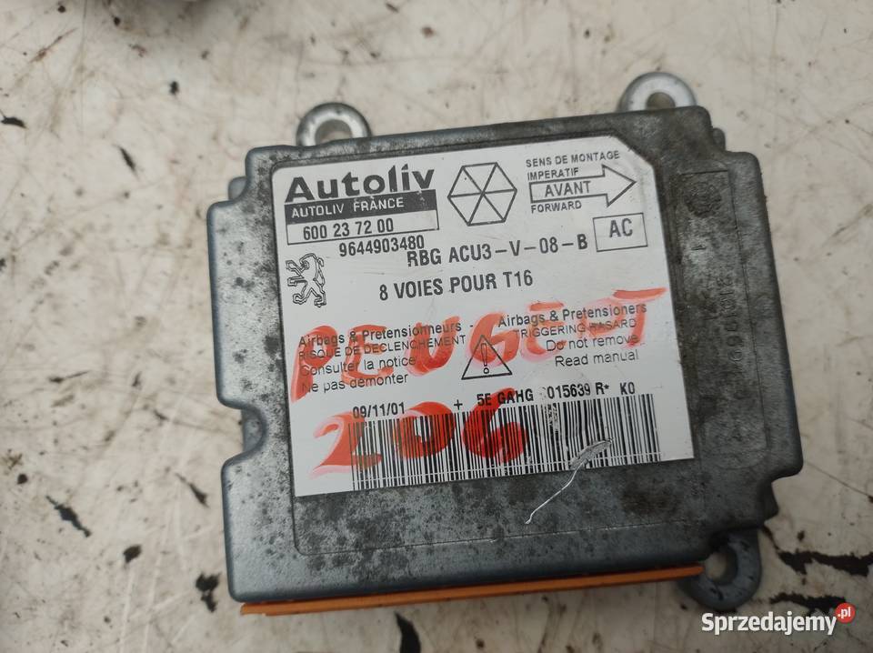 PEUGEOT 206 CC Cabrio sensor airbag 9644903480 osobowe Kielce