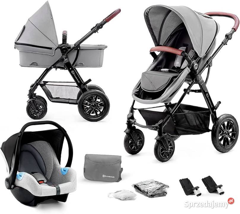 Wózek wielofunkcyjny Kinderkraft MOOV Grey 3w1 Jadowniki