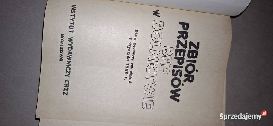 II wydanie niski nakład Zbiór przepisów BHP w Łęczyca