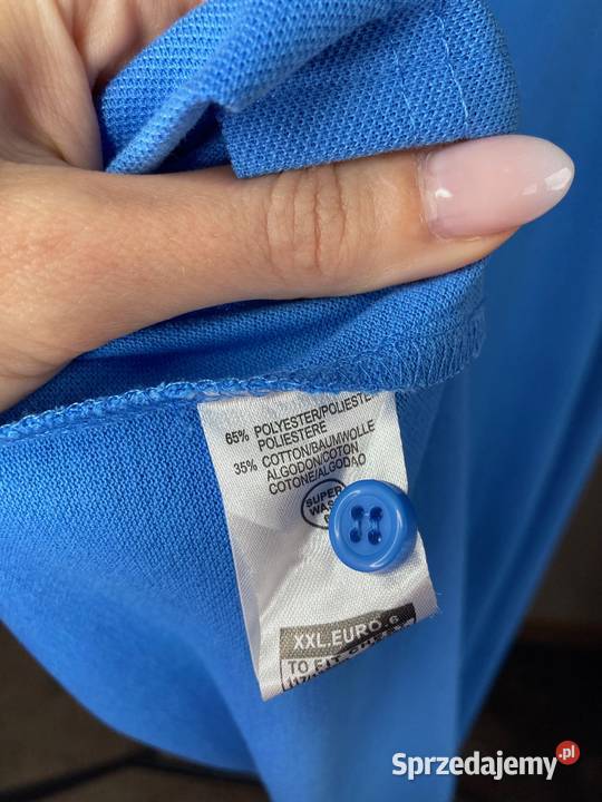 Nowy tshirt koszulka Polo Tygavac błękitna XXL Rozmiar XXL Nisko