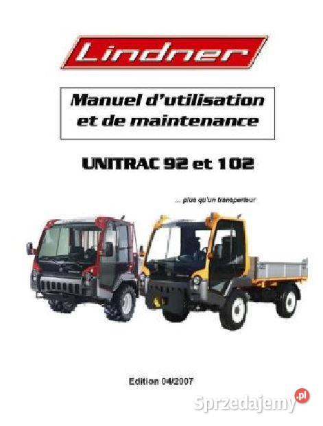 Lindner Unitrac 92 102 instrukcja obsługi Kielce