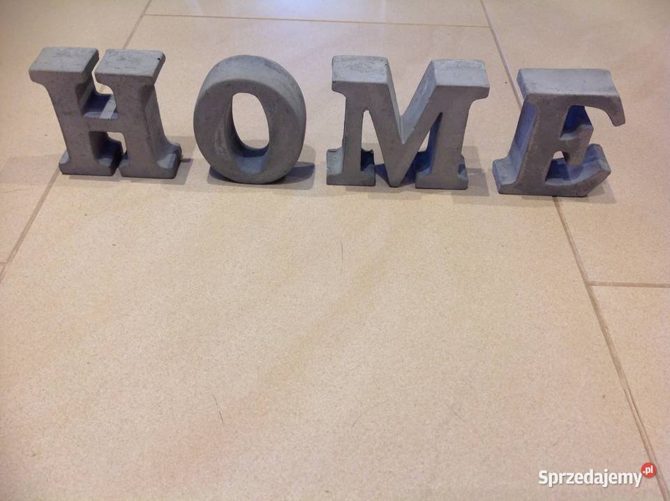 Litery Betonowe HOME odcienie szarości Nowa Sól sprzedam