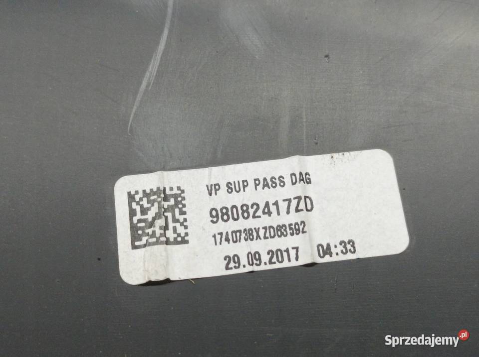 SCHOWEK PRAWY PASAŻERA EU 98082417ZD Peugeot świętokrzyskie