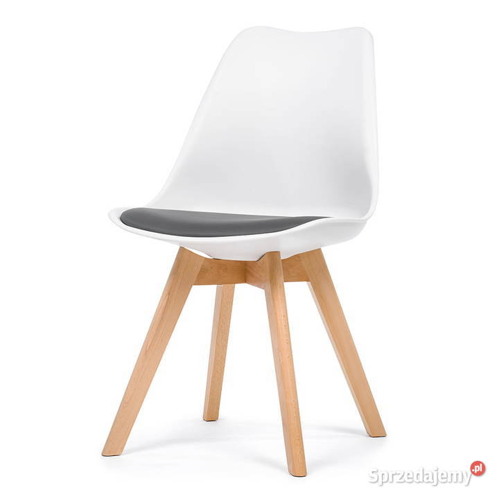 Białe Krzesło Dublin Z Poduszką Szarą Wysyłka