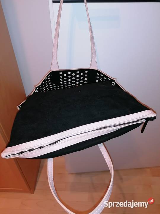 Dwie torebki w jednym kolor łososiowy ZARA Basic Warszawa