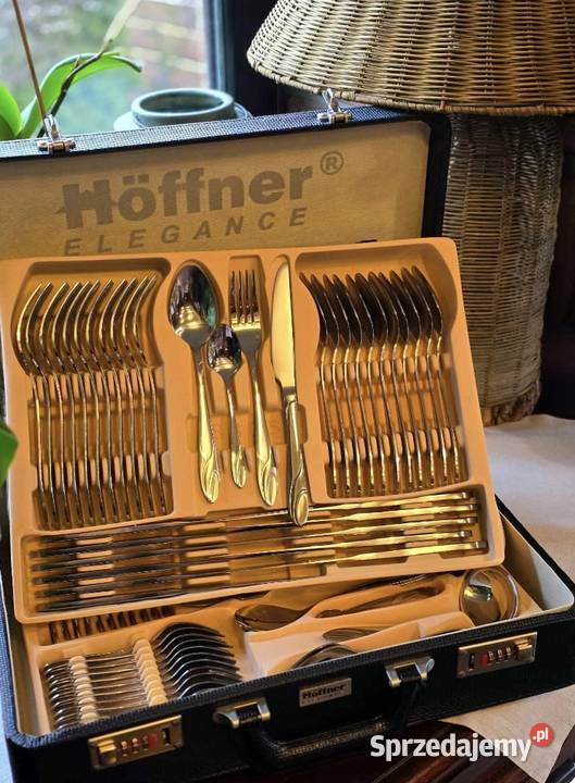 299 Walizka czarna sztućce Hoffner 72 elementy