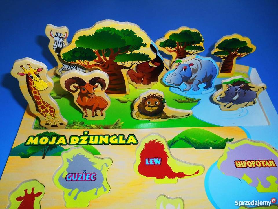 PUZZLE drewniane 3D dżungla wiek 2 mazowieckie