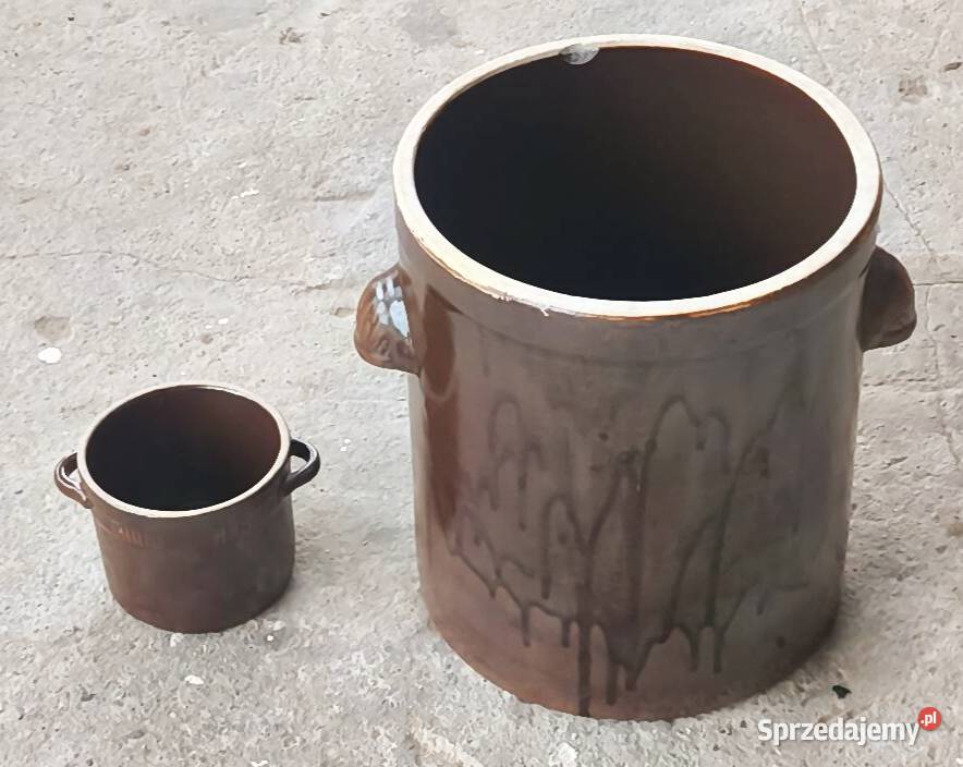 Garnki kamionkowe kolekcjonera antyki