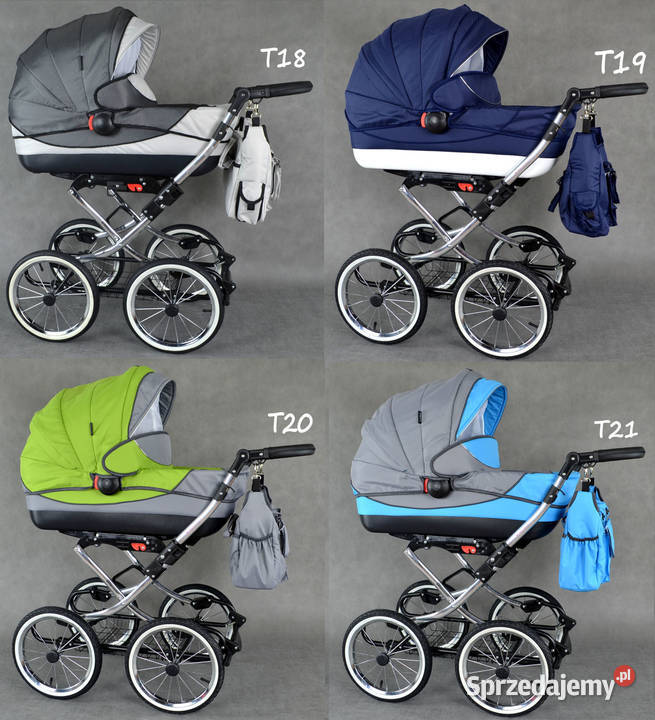 Wózek Dziecięcy VIKO Retro Chrom 3w1 Fotelik pomarańczowy Głębokie Katowice