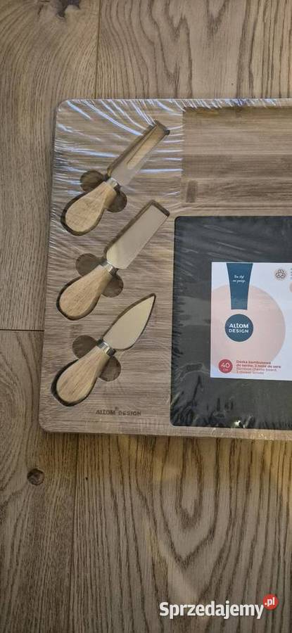 Deska do serów bambusowa z nożami Altom Design brązowy Warszawa