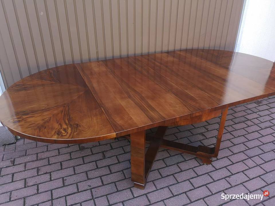 Stół ArtDeco Orzech Okrągły Rozkładany 120 Swarzędz