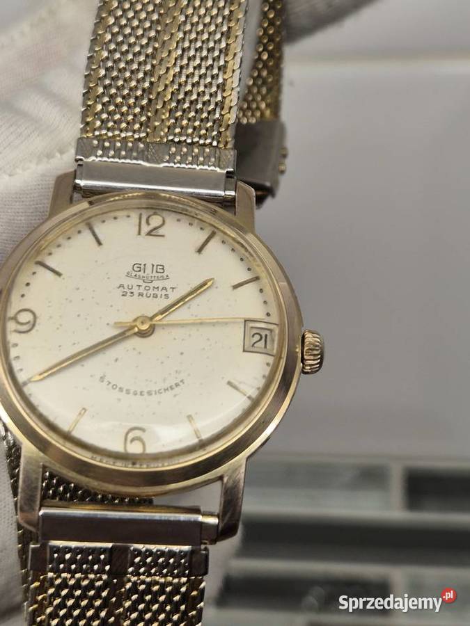 Rzadki GUB Glashutte automat vintage lata 60te Męskie Chorzów sprzedam