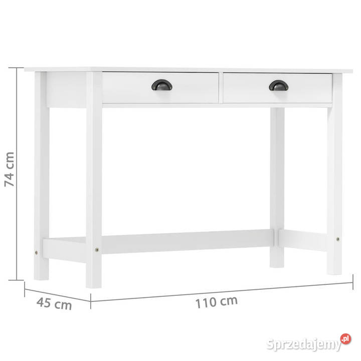 Stolik konsolowy Hill 2 szuflady 110x45x74 lita Warszawa