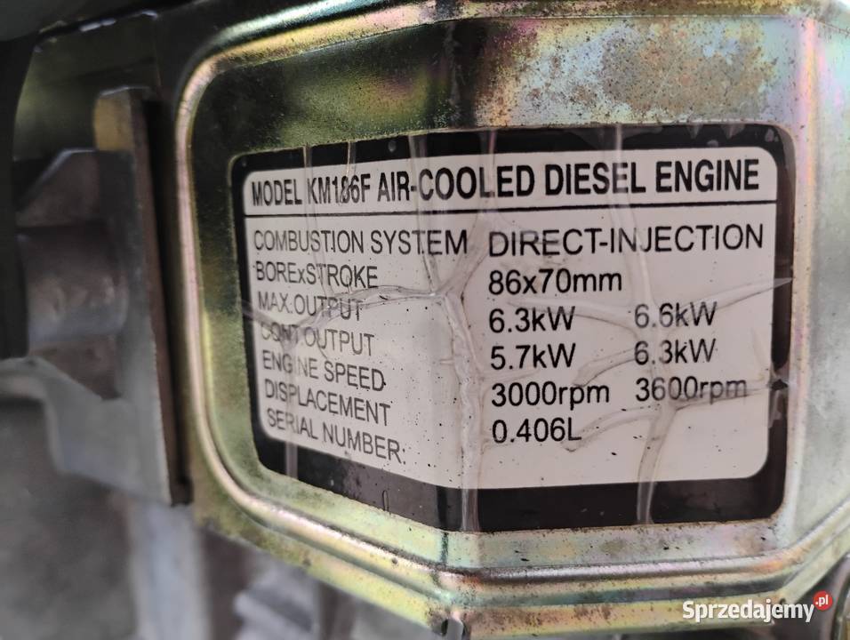 Silnik diesel 186f Yannmar L100 Królewski Dwór sprzedam