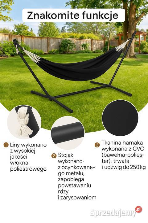 Hamak Ogrodowy na Metalowym Stelażu 250 mazowieckie Siedlce