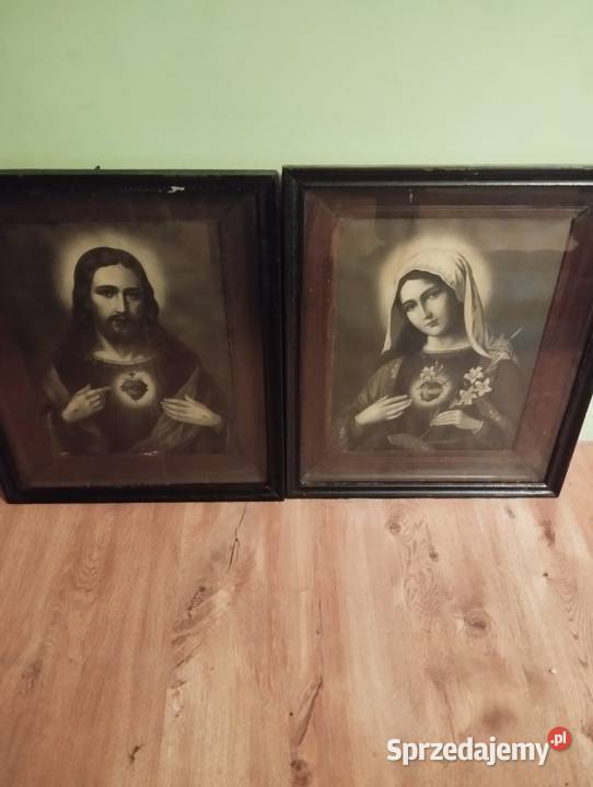 Stare święte obrazy oleodruk Kłodzko