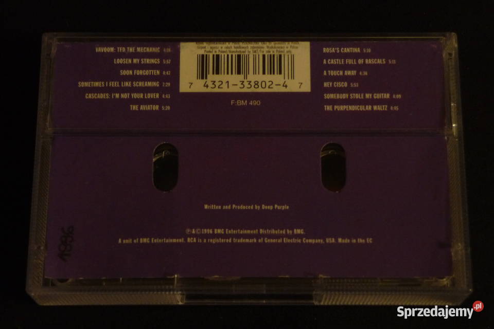 Deep Purple Purpendicular kaseta magnetofonowa Płyty i kasety