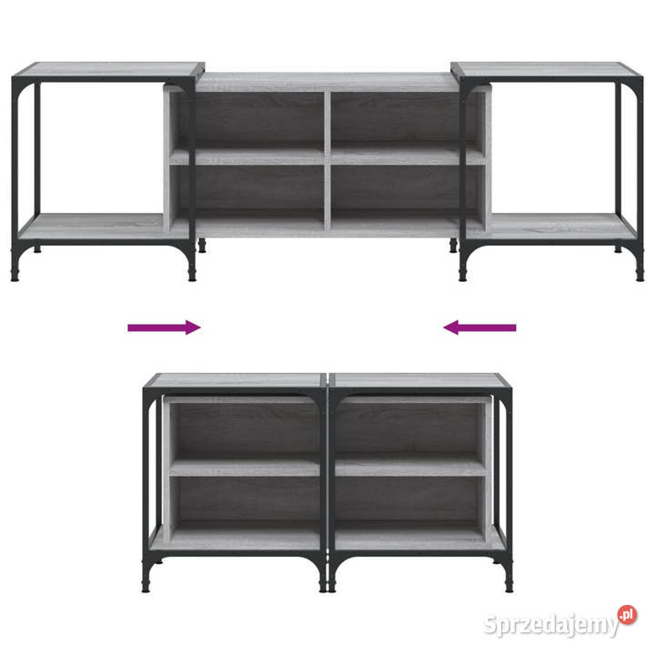 Szafka pod telewizor szary dąb sonoma 153x37x50 Warszawa
