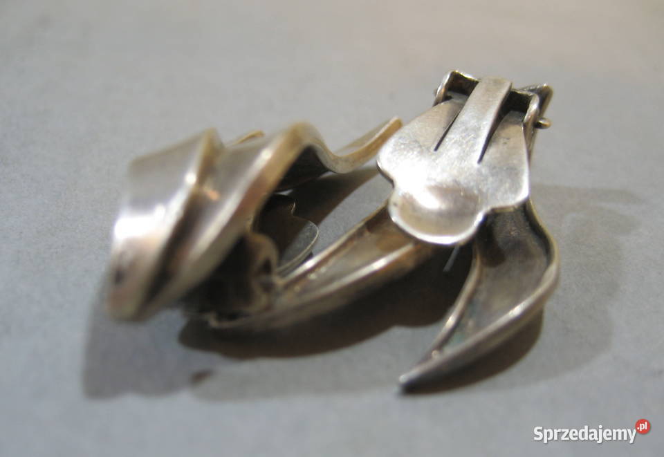 Klipsy Srebrne Szwecja 1950 r