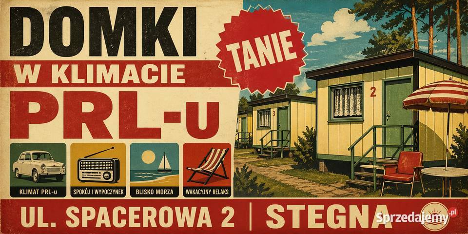 Wolny domek domki w klimacie PRLu w Stegnie Stegna