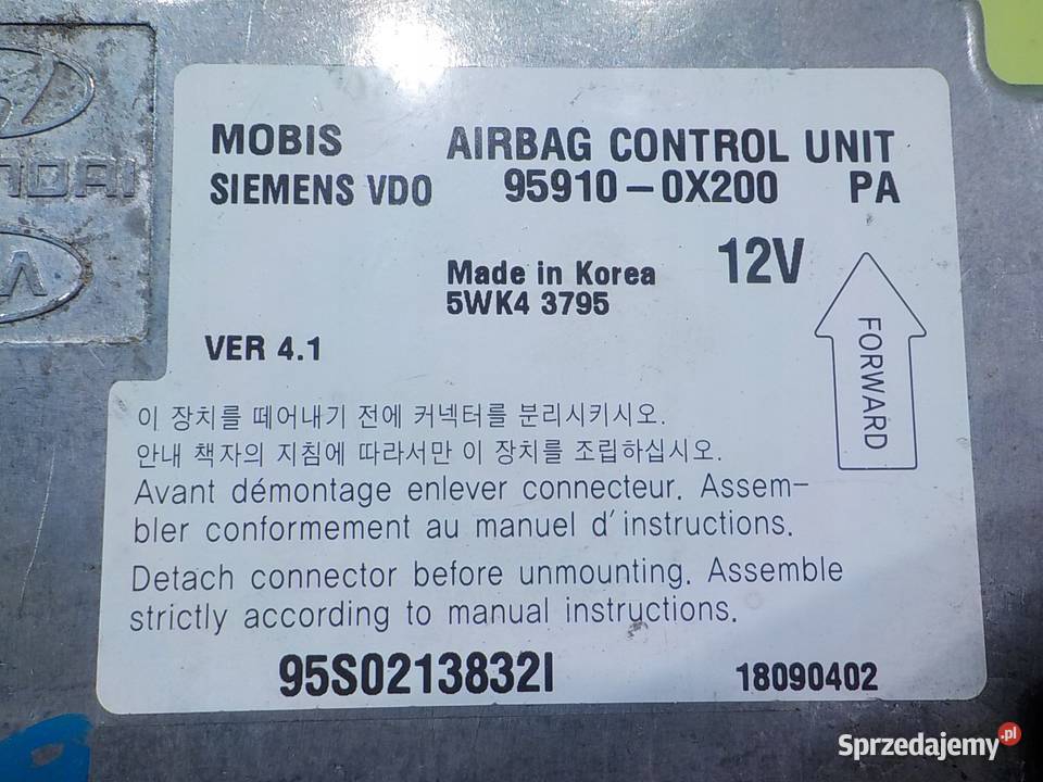 HYUNDAI i10 I 12 B 09r 5D modul sensor AIRBAG osobowe Suków sprzedam