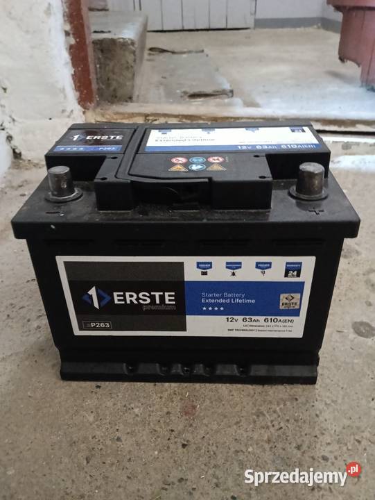 Akumulator ERSTE 12V 63Ah 610Ah Gwarancja Bełchatów sprzedam