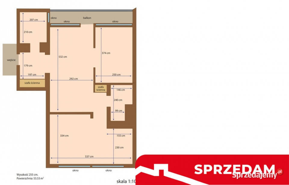 Mieszkanie 53,53 m2 w centrum Warszawy.