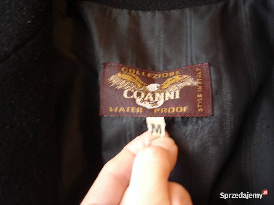 Wełnianaczarna damska kurtkaWiosnajesień Rozmiar Wiosenna/Jesienna