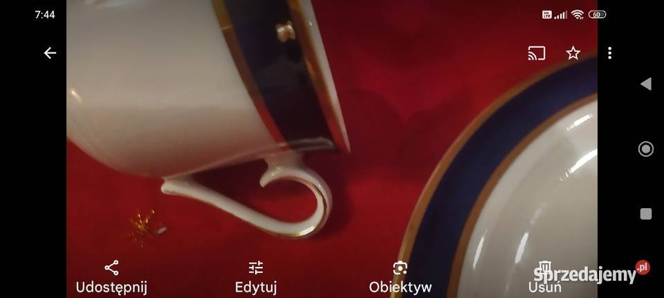 Duży zestaw śniadaniowy porcelana Bavaria kobalt Wrocław