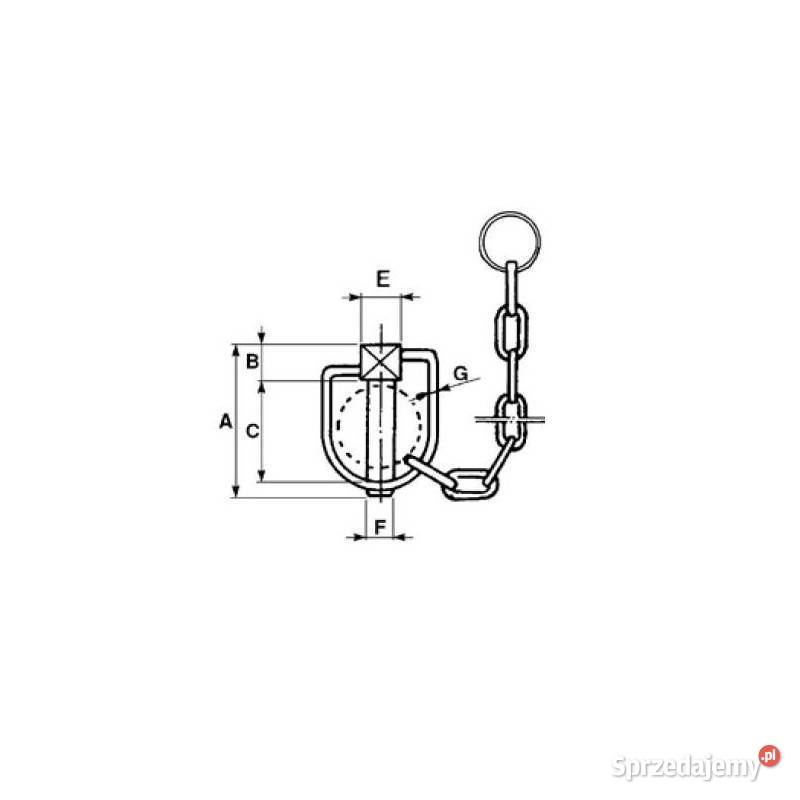 Zawleczka z łańcuszkiem 67 X 14 mm 00247 Kamionna