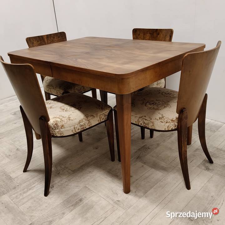 stół art Deco Halabala design Czechosłowacja Radomsko