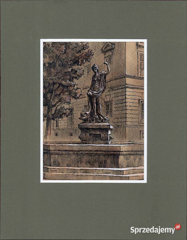 Grafika Fontana Amfitryta we Lwowie Warszawa