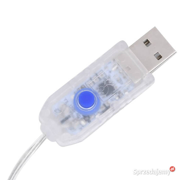Lampki świąteczne 40 m 400 diod LED zimna biel 8 Warszawa
