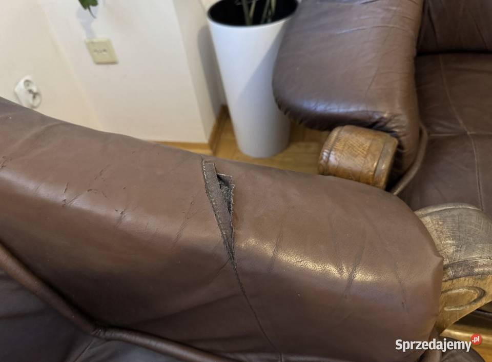 Zestaw kanap skórzanych 321 3 rozkładane na Komplety wypoczynkowe łódzkie Brzeziny