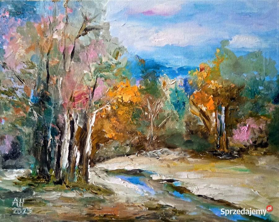 Obraz olejny Potok leśny Barlinek