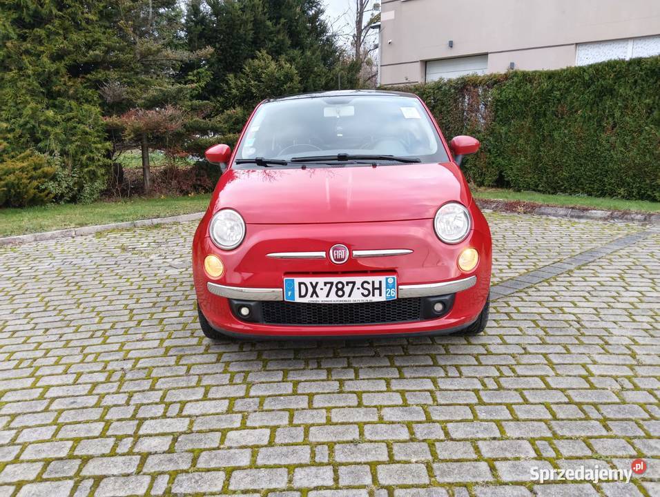 Fiat 500 12 ładny z czarną tapicerką dach śląskie Bielsko-Biała