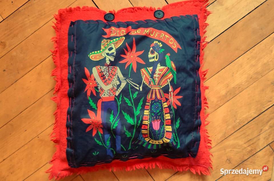 Poduszka ozdobna hand made Meksyk Santa Muerte Gdańsk