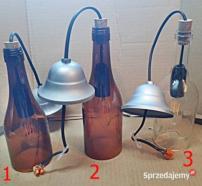 Lampa oprawa oprawy wiszące z butelek kreatywna Ostrów Wielkopolski sprzedam